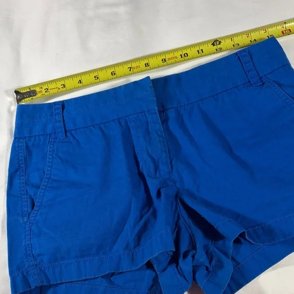 J. Crew womens cobalt blue Broken-In flat front 3" inseam chino shorts - size 4 - Picture 9 of 9
